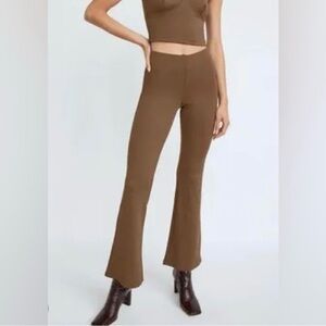 Aritzia Wilfred Candace Flare Ribbed Pants Size XS